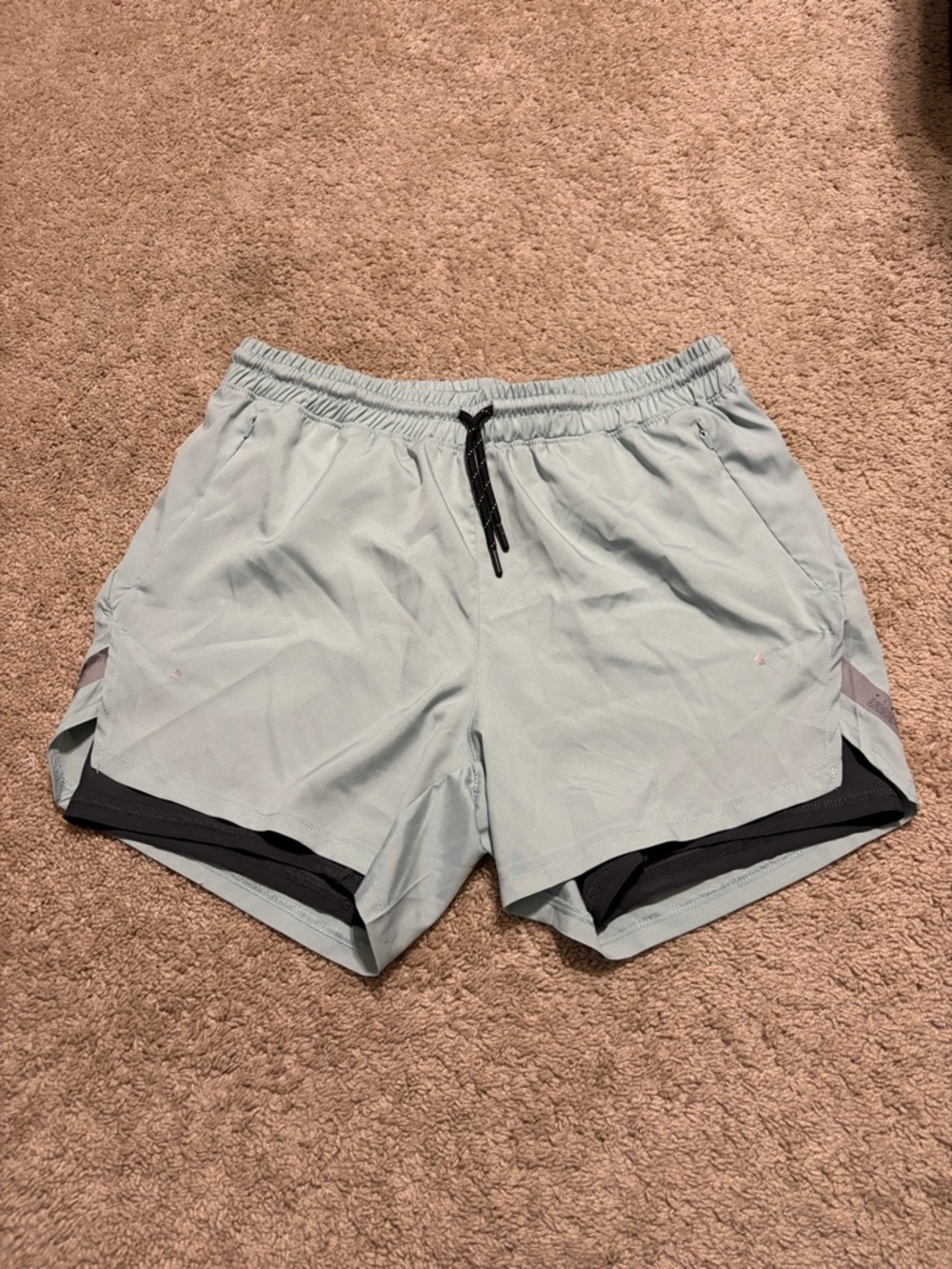 Titin Men’s Running Shorts XL Light Blue/Black